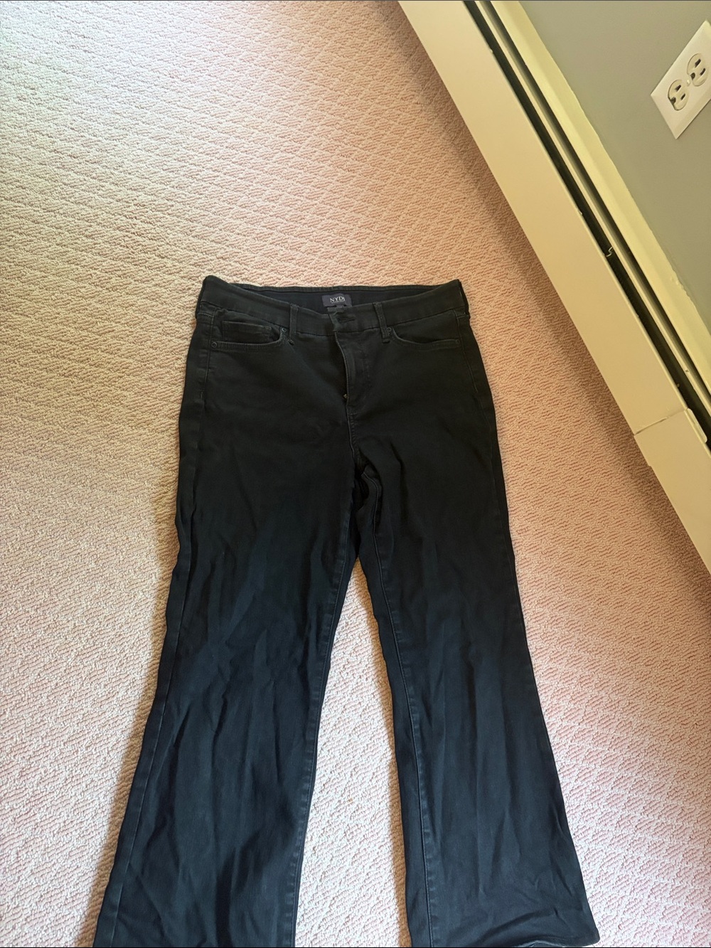 NYDJ Women's Black Flare Jeans